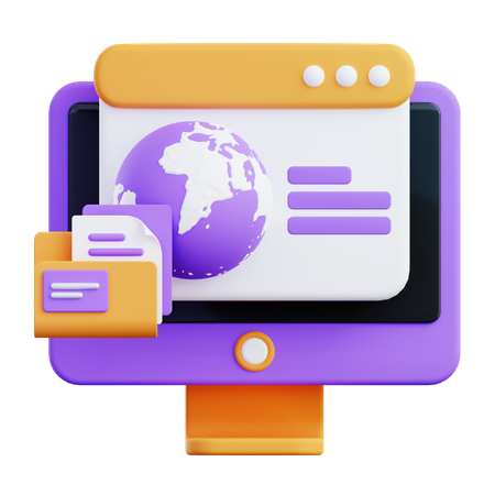 Servicio web  3D Icon