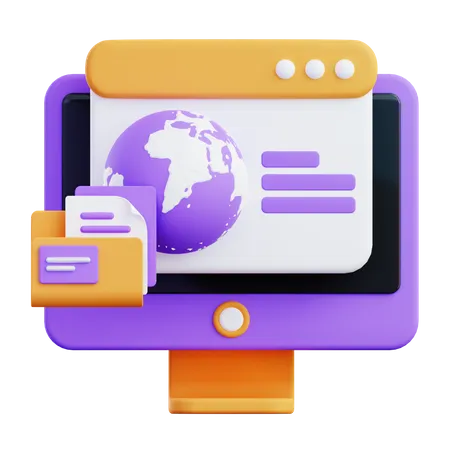 Servicio web  3D Icon