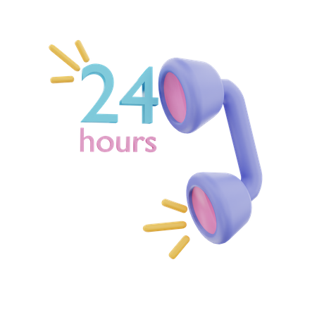 Servicios 24 horas  3D Icon