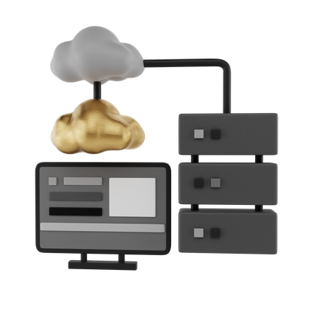 Servicios en la nube  3D Illustration