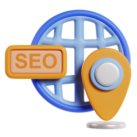 Servicios web de SEO locales  3D Icon