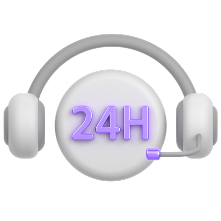 Atendimento 24 horas  3D Icon