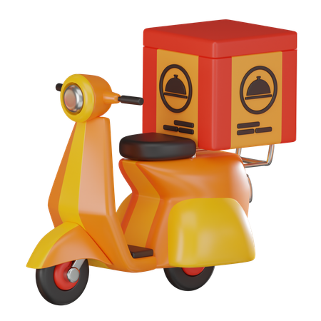 Entrega de scooter  3D Icon