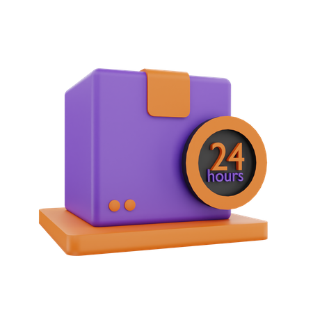 Serviço de entrega 24 horas 3D Icon