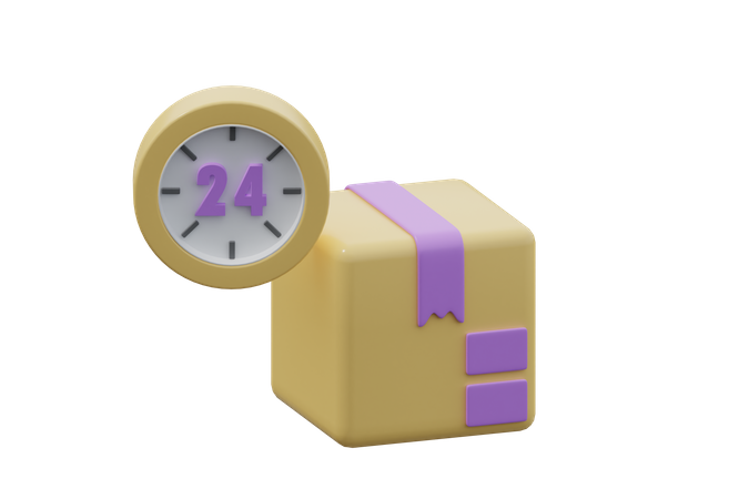 Serviço de entrega 24 horas  3D Icon