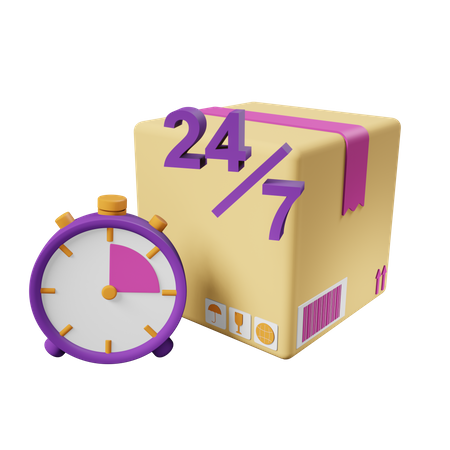 Serviço de entrega 24 horas  3D Icon