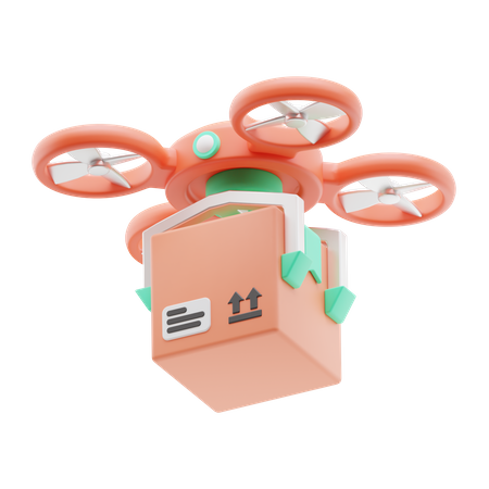 Serviço de entrega de drones  3D Icon