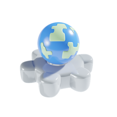 Serviço global  3D Icon