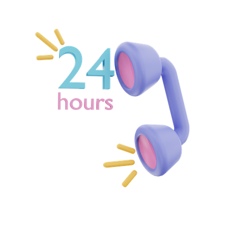 Serviços 24 horas  3D Icon