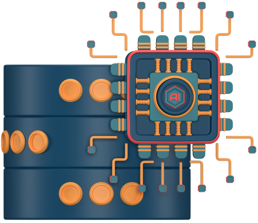 Servidor de IA  3D Icon