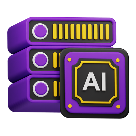 Servidor de IA  3D Icon