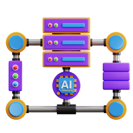 Servidor de IA  3D Icon