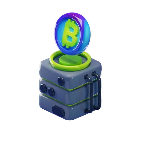 Servidor bitcoin  3D Icon