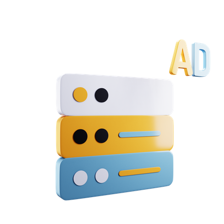 Servidor de anúncios  3D Icon