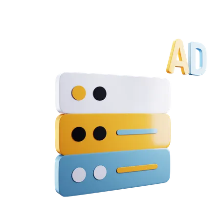 Servidor de anúncios  3D Icon