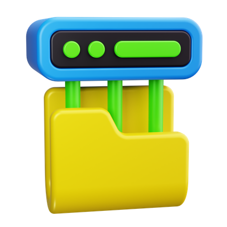 Servidor de archivos  3D Icon