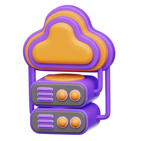 Servidor de computación en la nube  3D Icon