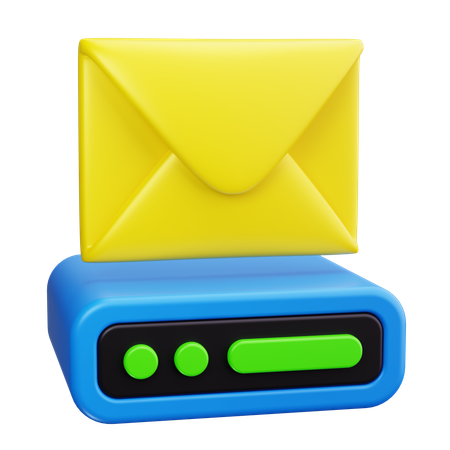 Servidor de correo electrónico  3D Icon