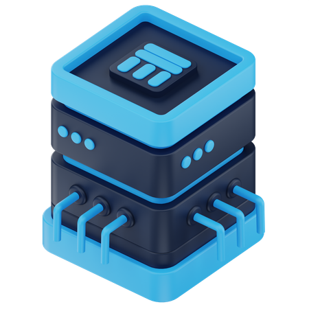 Servidor de datos profundos  3D Icon