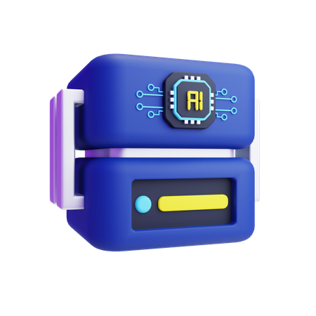 Servidor de inteligencia artificial  3D Icon