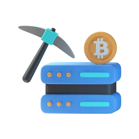 Servidor de mineração de bitcoin  3D Icon