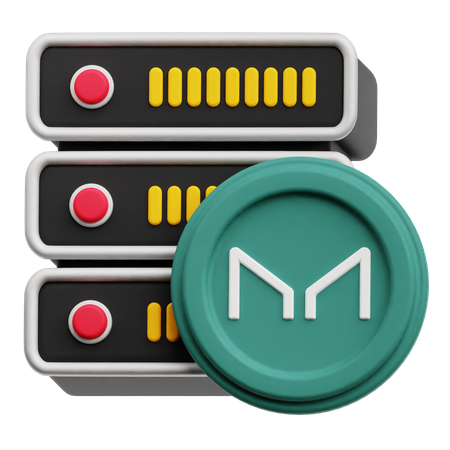 Servidor de moedas do fabricante  3D Icon