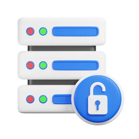 Desbloqueio de servidor  3D Icon