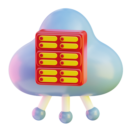 Servidor en la nube  3D Icon