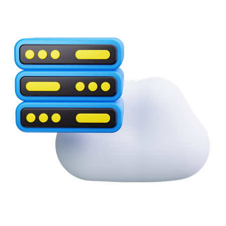 Servidor en la nube  3D Icon