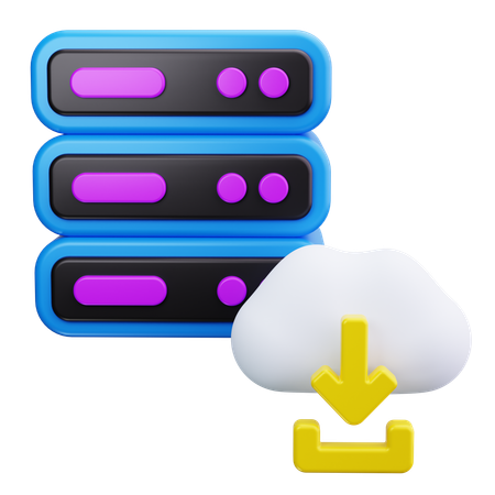 Servidor en la nube  3D Icon