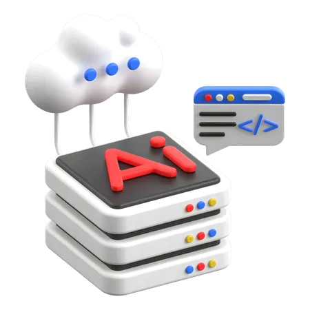 Servidor en la nube  3D Icon