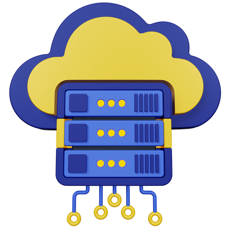 Servidor en la nube  3D Icon