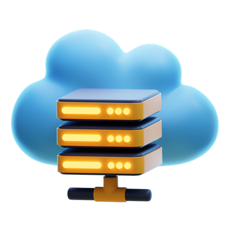 Servidor en la nube  3D Icon