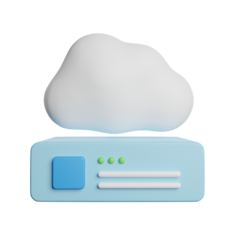 Servidor en la nube  3D Icon