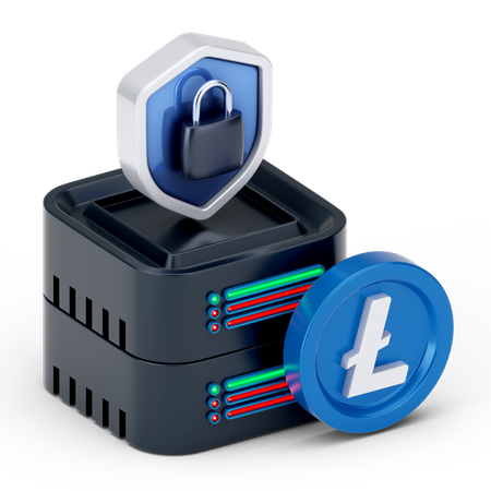 Servidor financeiro seguro  3D Icon