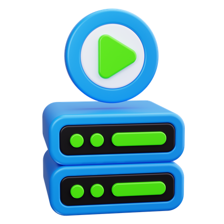 Servidor multimedia  3D Icon