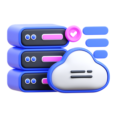 Servidor en la nube  3D Icon