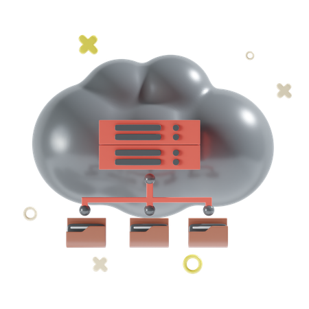 Servidor en la nube  3D Icon