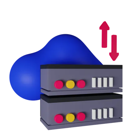 Servidor en la nube  3D Icon