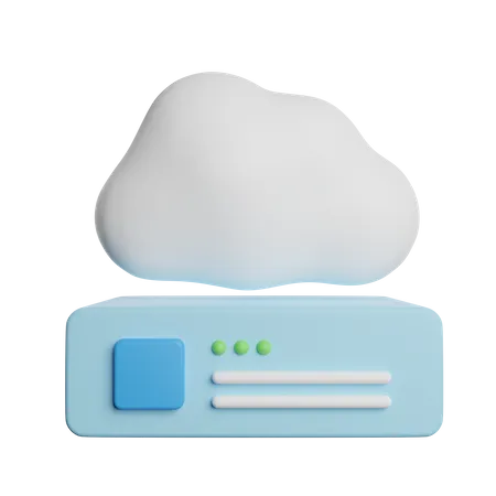 Nube De Base De Datos Del Servidor 3D Icon