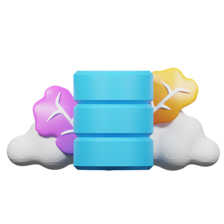 Servidor en la nube  3D Icon