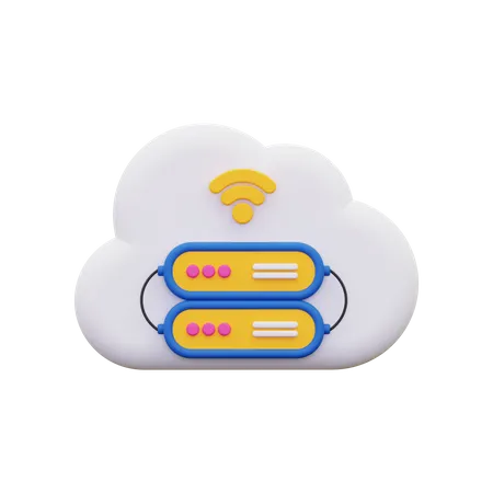 Servidor en la nube  3D Icon