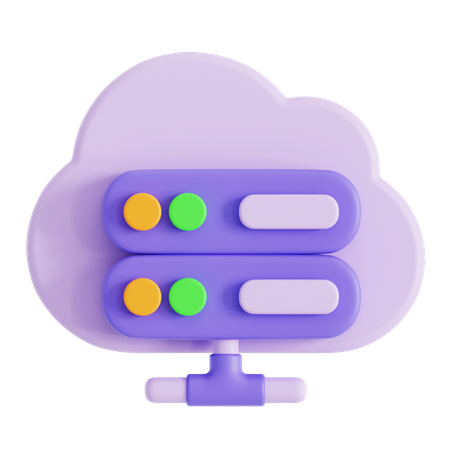Servidor en la nube  3D Icon