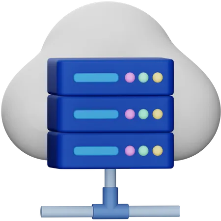 Servidor en la nube  3D Icon