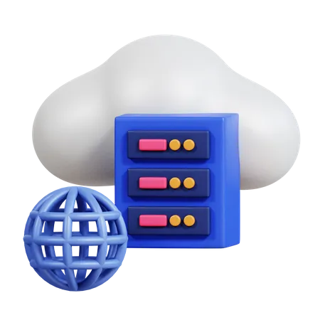 Servidor em nuvem  3D Icon