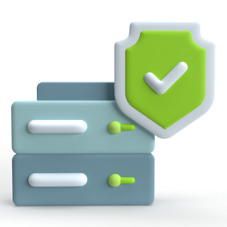Servidor protegido  3D Icon