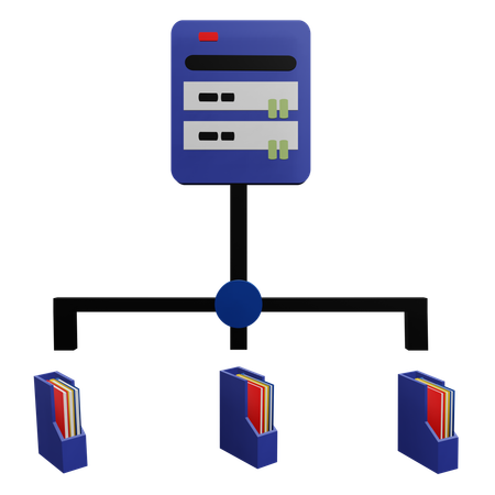 Red de servidores  3D Icon