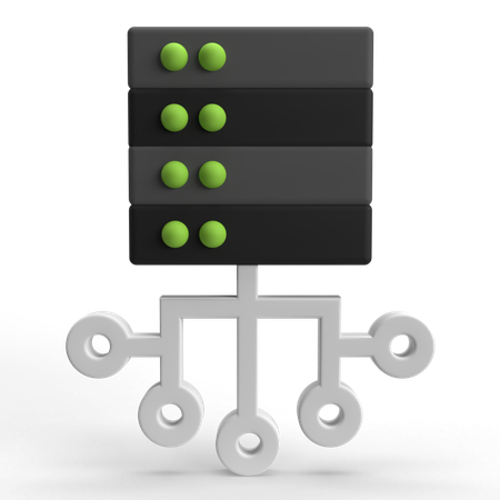 Red de servidores  3D Icon