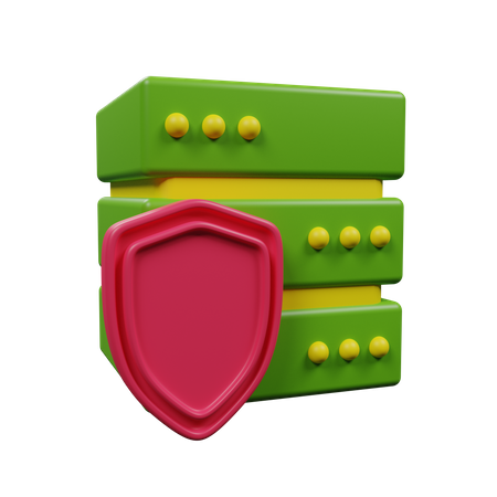 Servidor seguro  3D Icon
