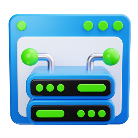 Servidor web  3D Icon